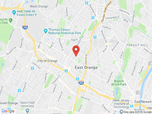 Google map image of East Orange, NJ 07017